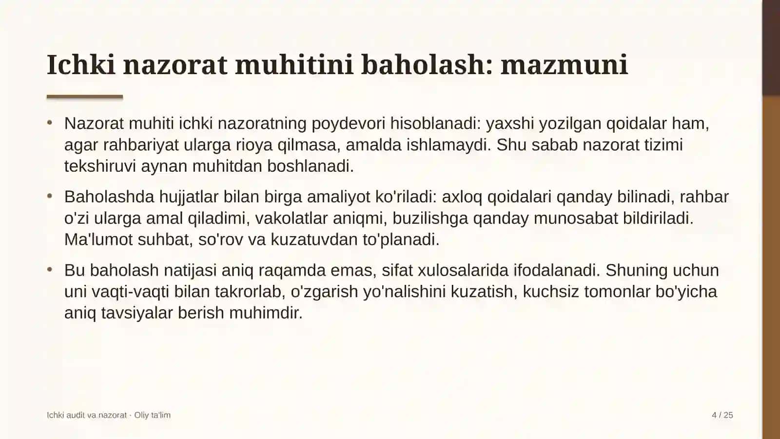 Islomiy moliya tashkilotlarida ichki nazorat muhitini baholash 4