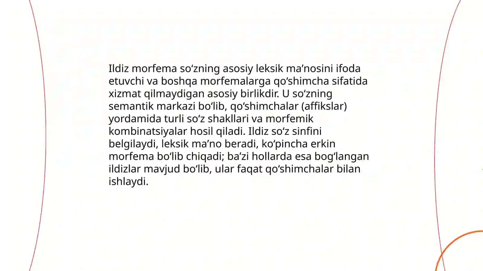 Morfimika suzlarining morfimik tarkibi 4