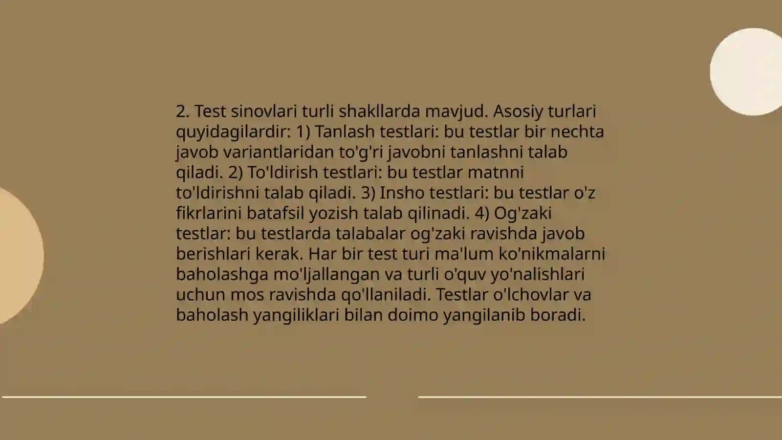 Tarbiya diagnostikasida test metodlari 4