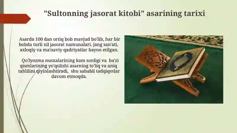 Sultonning jasorat kitobi 4