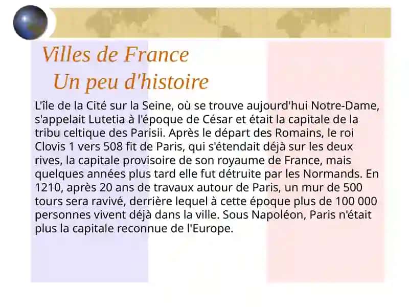 Villes françaises Paris 4