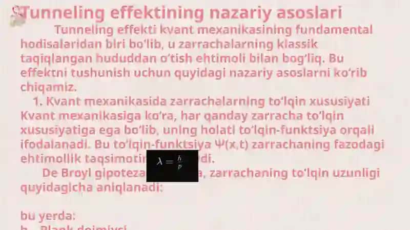 Tunneling effekti 4
