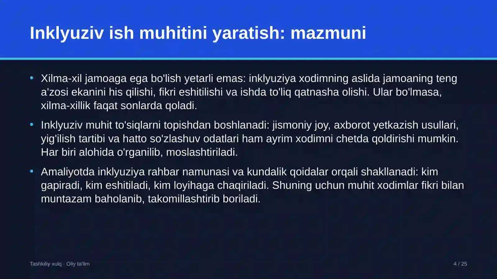 Bojxona terminallarida inklyuziv ish muhitini yaratish 4