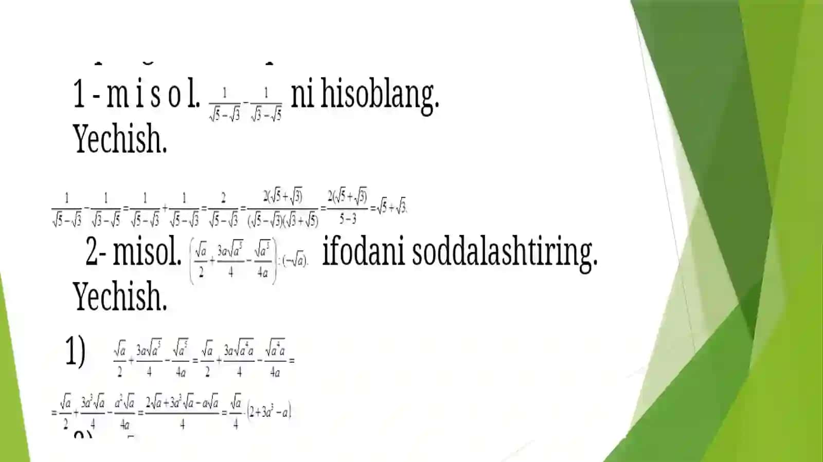 Irratsionalifodalarni integrallash 4