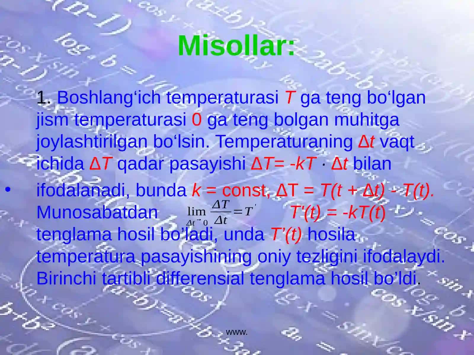 DIFFERENSIAL TENGLAMALAR 4