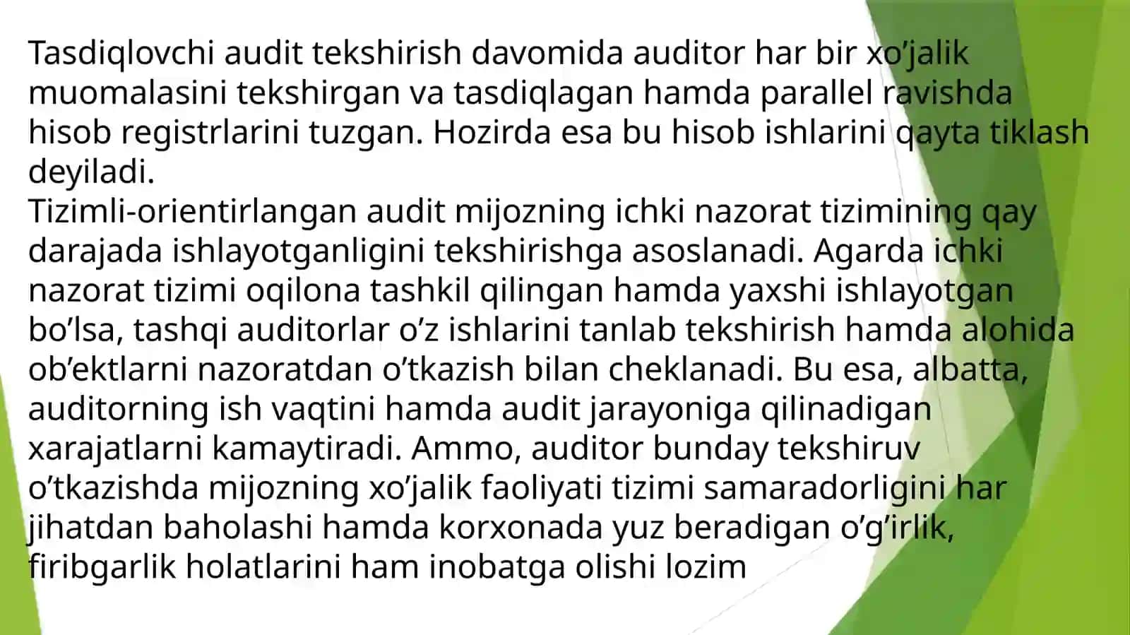 Audit. Ichki va tashqi audit 4