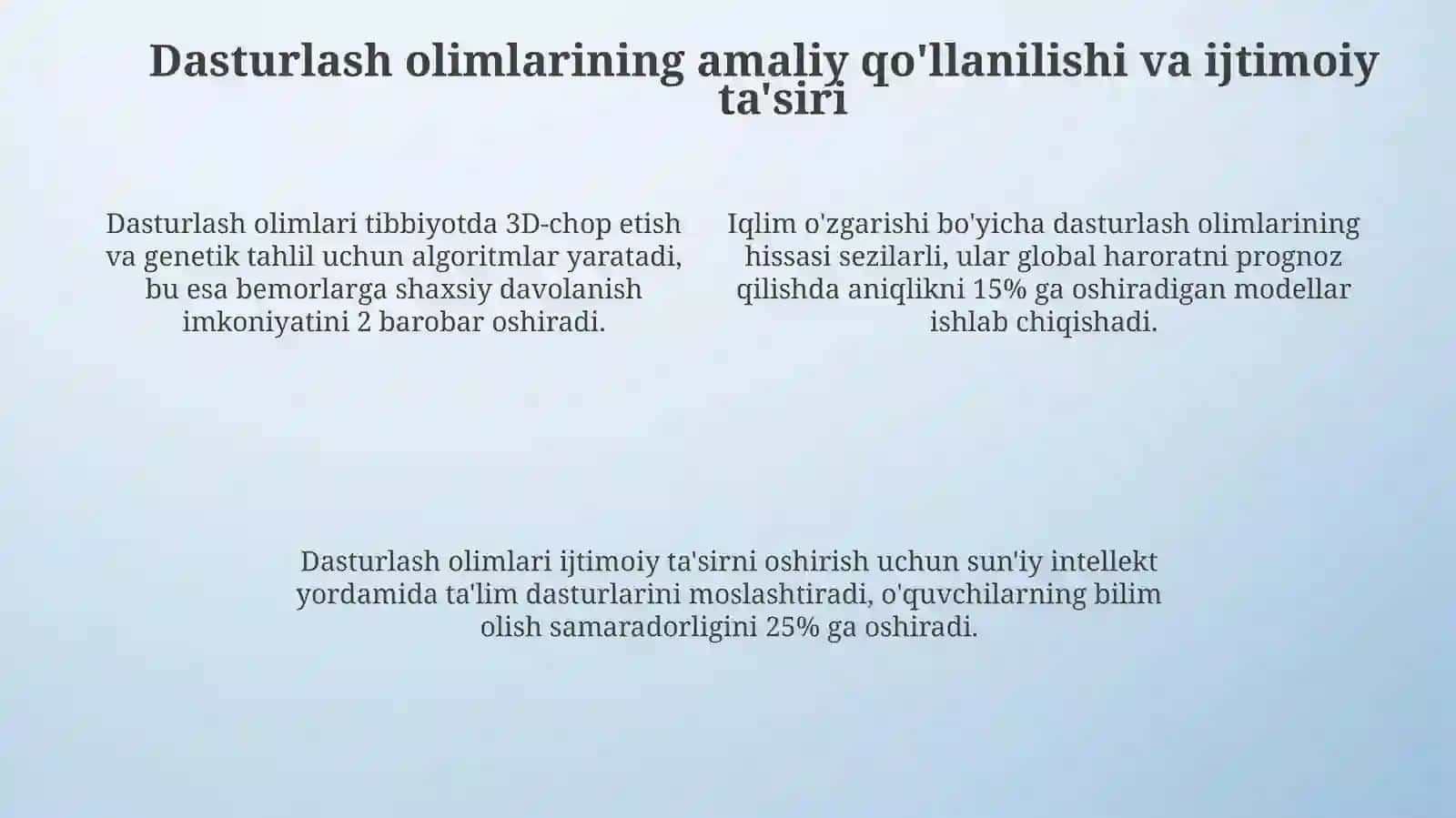 Dasturlash sohasi olimlari dunyo nigohida 4
