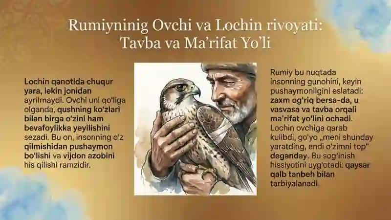 M. Rumiyning Ovchi va Lochin 4
