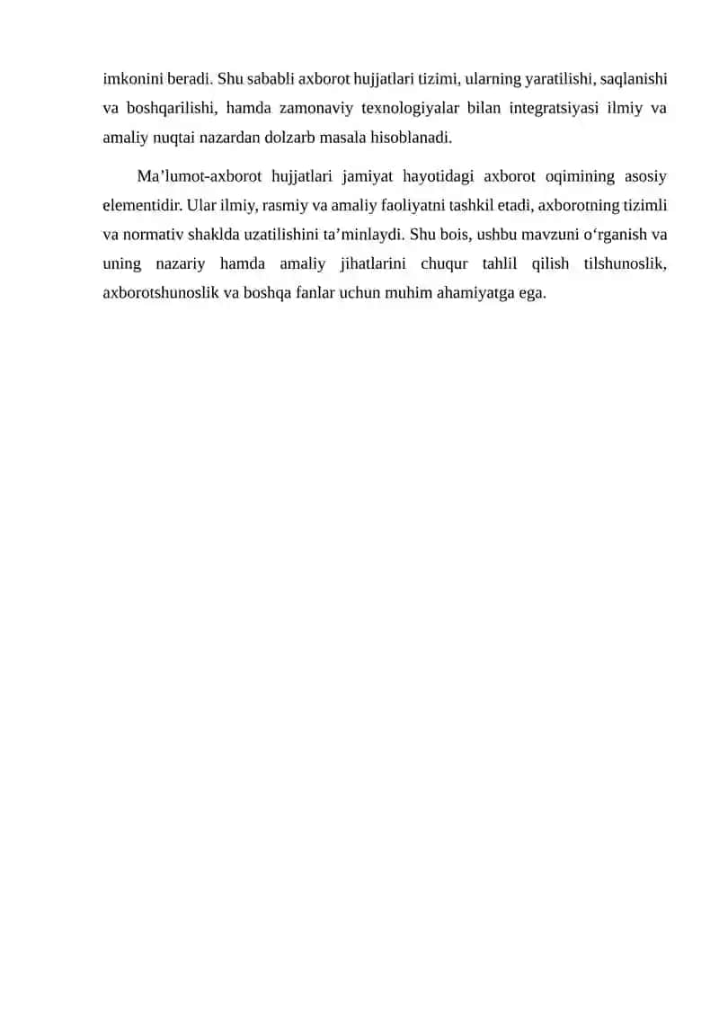 MA'LUMOT - AXBOROT XUJJATLARI 4