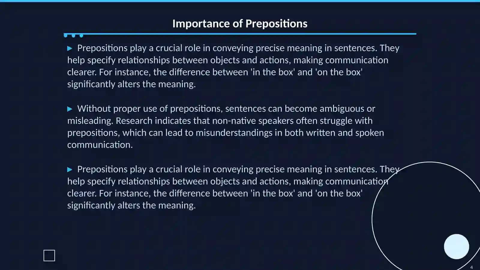 Prepositions 4