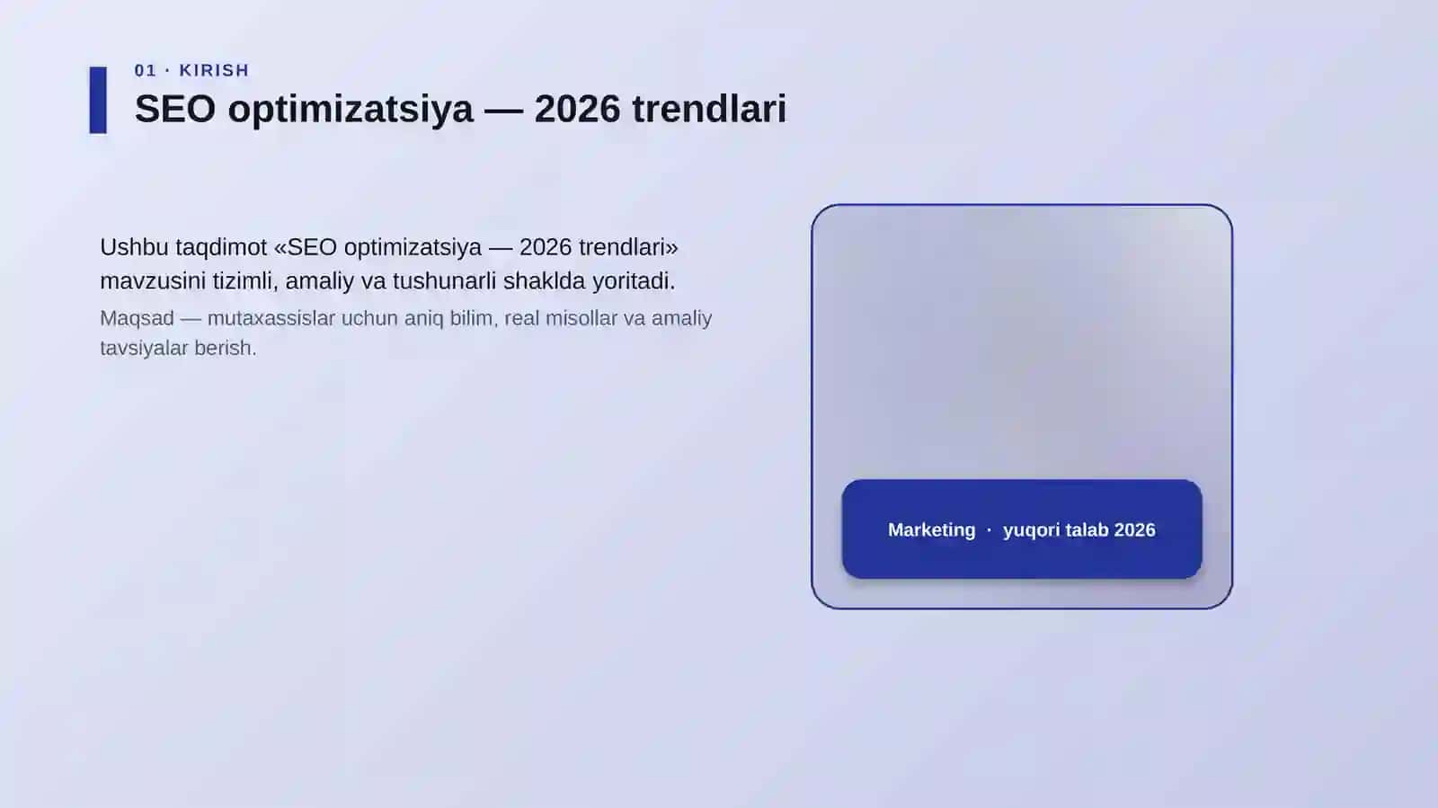 SEO optimizatsiya — 2026 trendlari 4