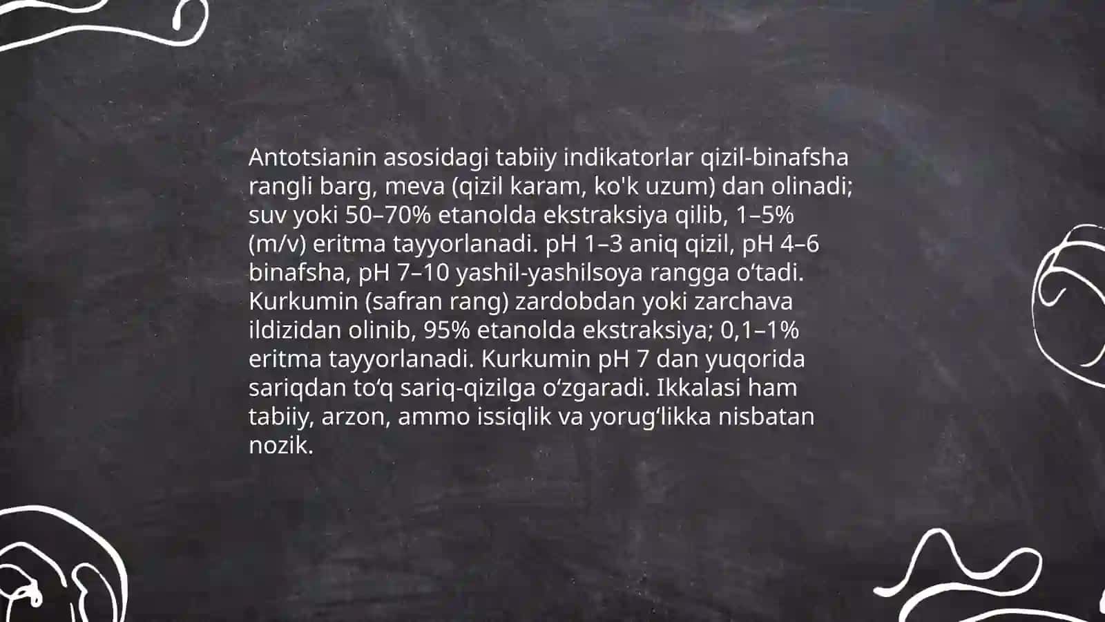 Tabbiy indikator turlari 4