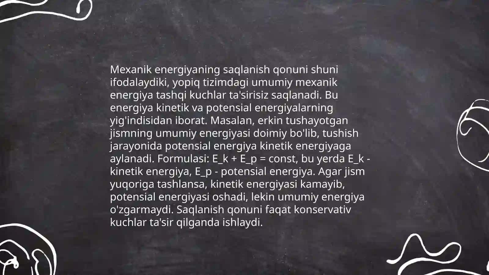 Saqlanish qonunlari 4