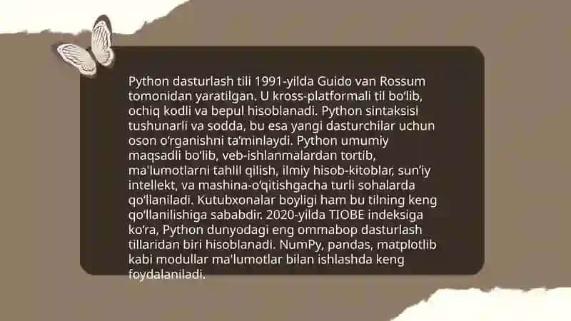 Asosiy dasturlash tillarini yoritish 4
