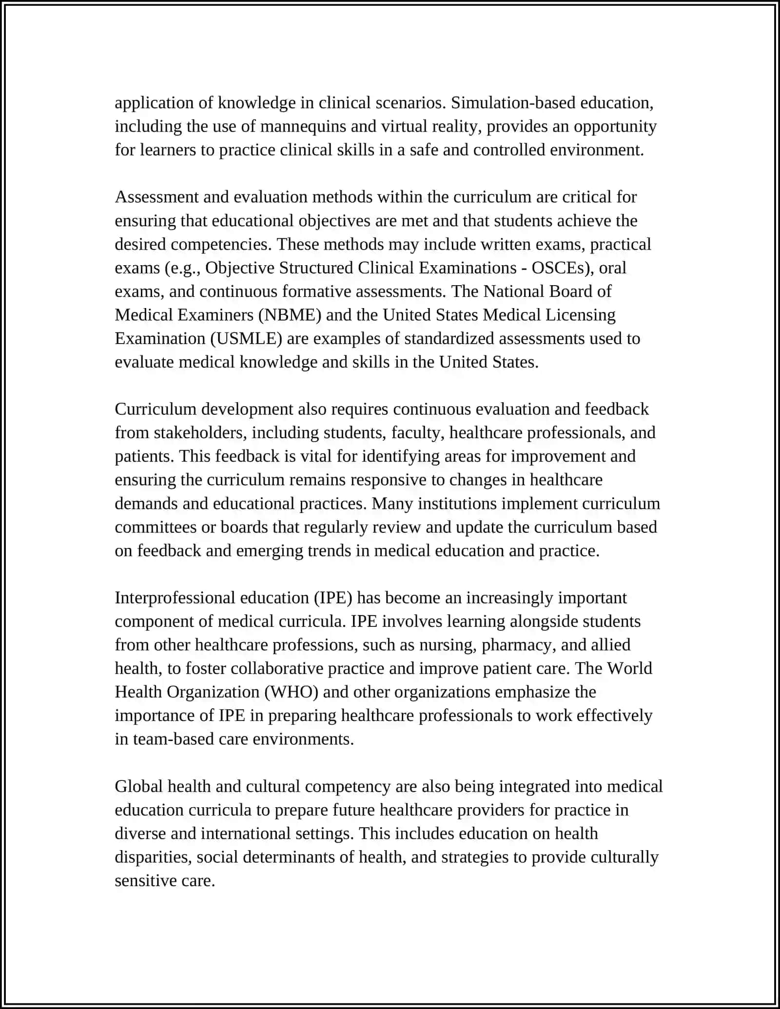 Curriculum Development in Medical Education 4