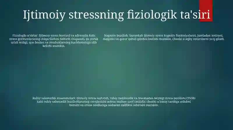 Ijtimoiy Stress Va Psixik Salomatlik 4