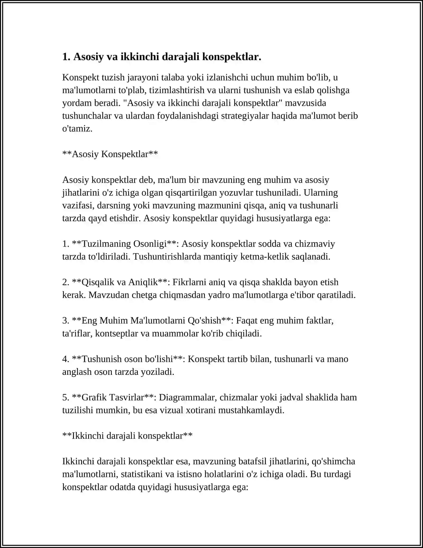 Asosiy Konspektlar 4