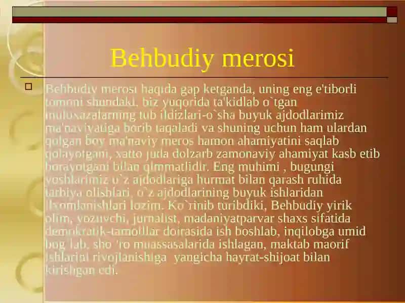 Maxmudxo`ja Behbudiyning hayot faoliyati 4