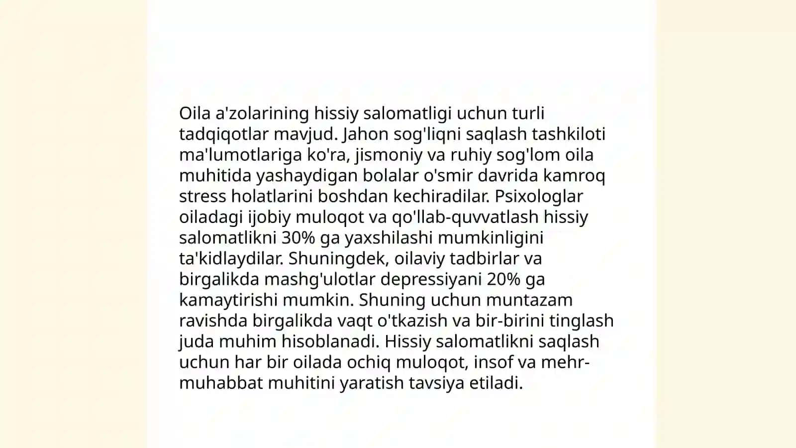 Oilada ruhiy holat va tarbiya 4