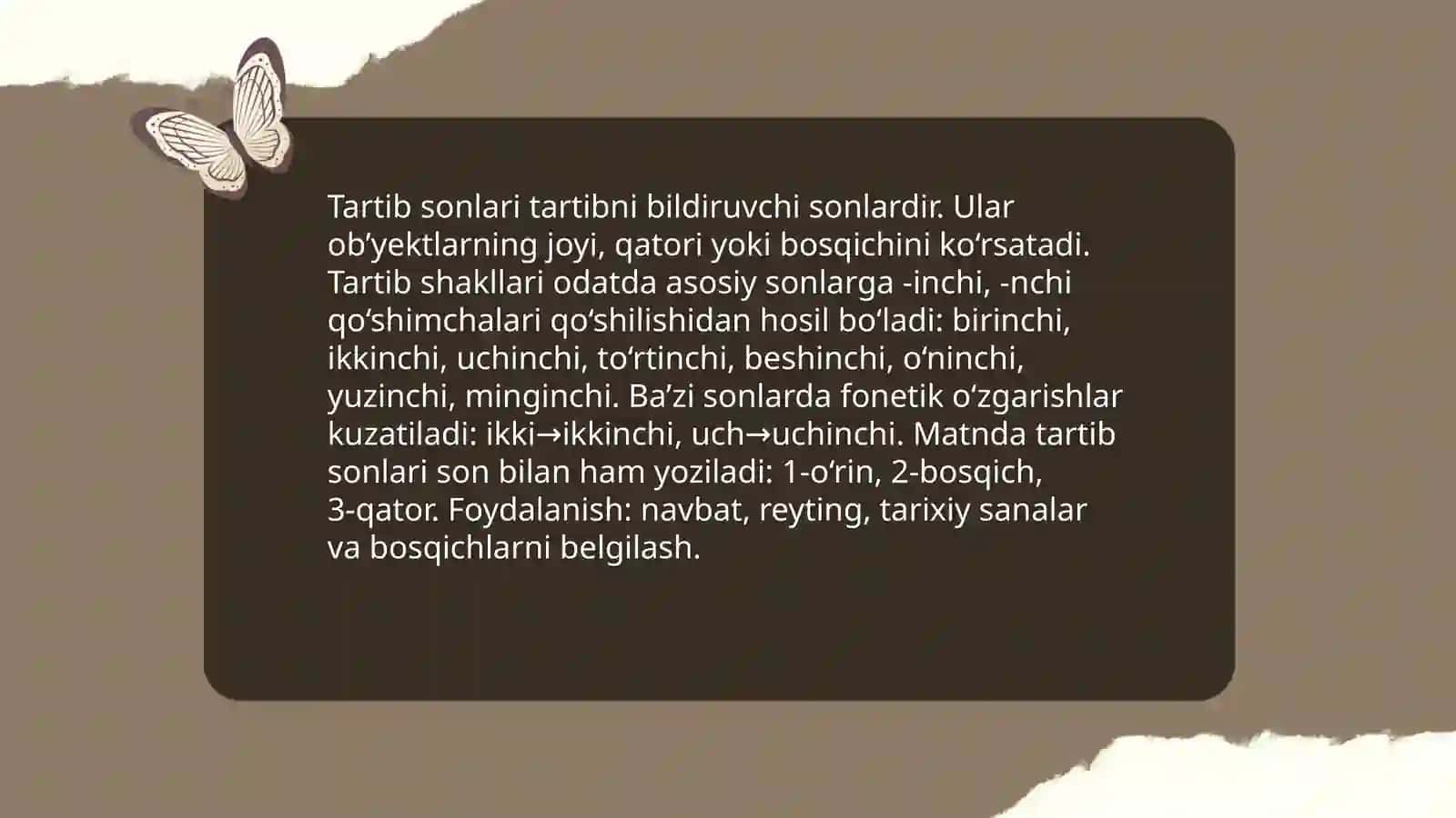 Miqdor sonlari (aniq sonlar) 4