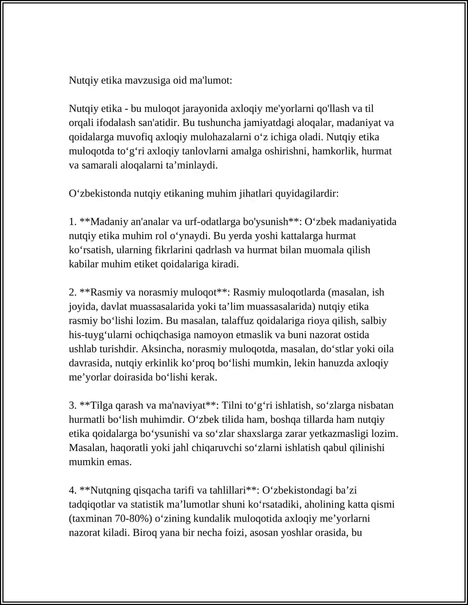 NUTQLI VA NUTQSIZ MUOMALA 4