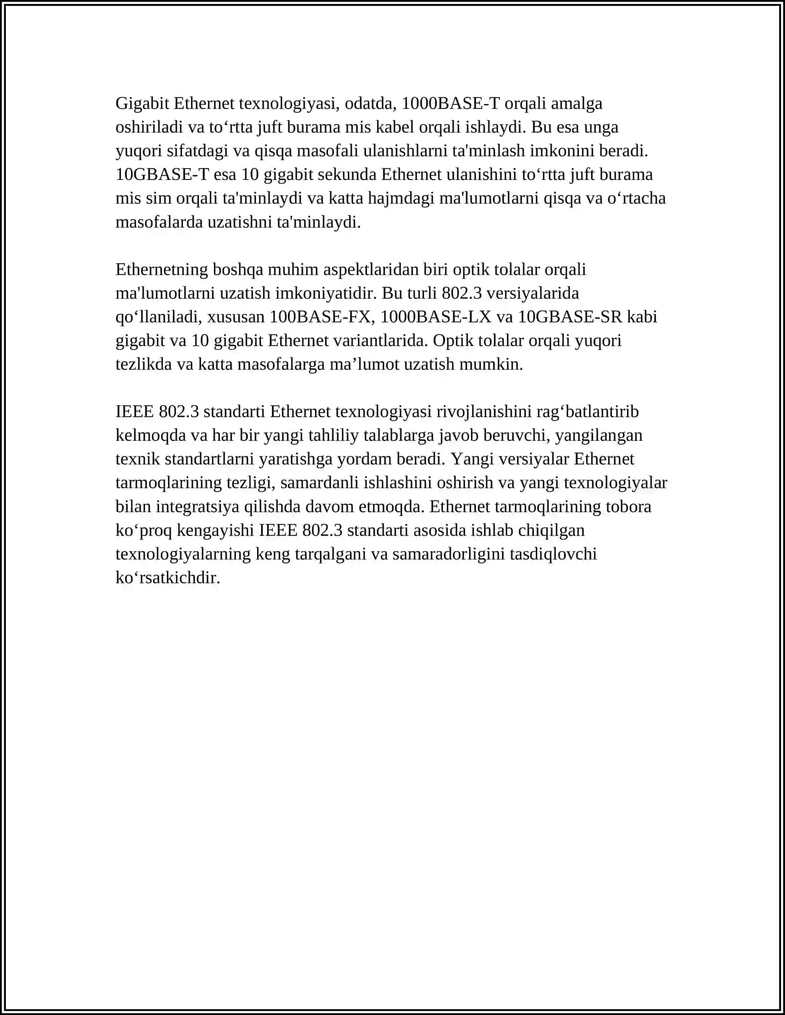 IEEE 802.3 (Ethernet) standarti 4
