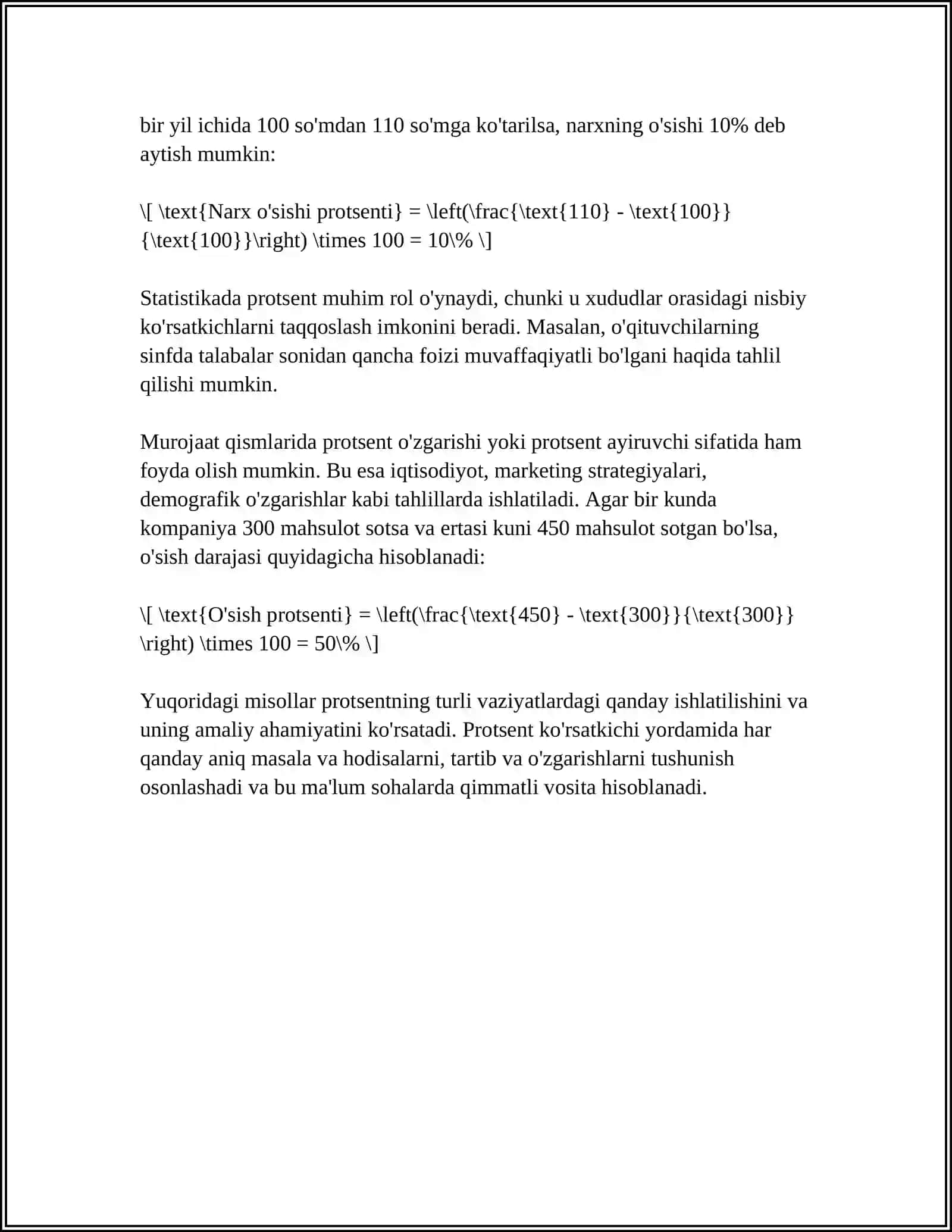 PROTSENTGA OID MASALALAR 4