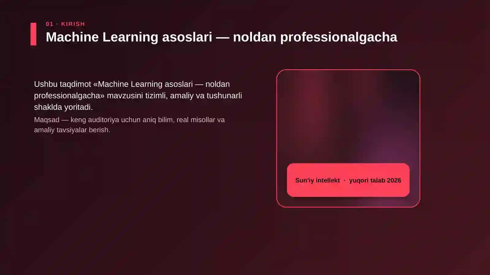 Machine Learning asoslari — noldan professionalgacha 4