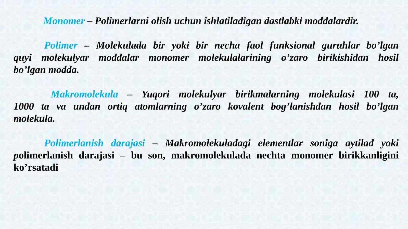 POLIMERLAR HAQIDA 4