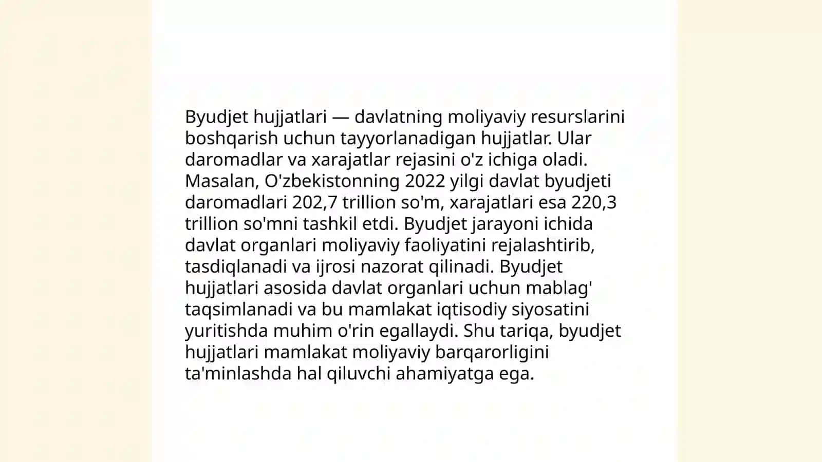 MOLIYAVIY HUJJATLAR 4