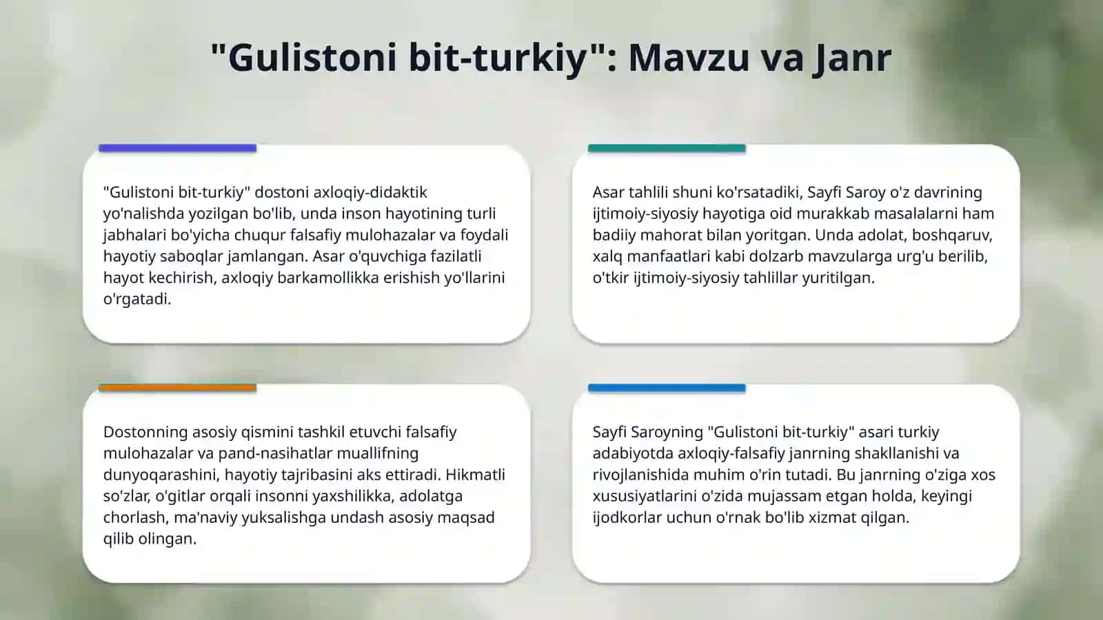 "Gulistoni bit-turkiy” asari 4