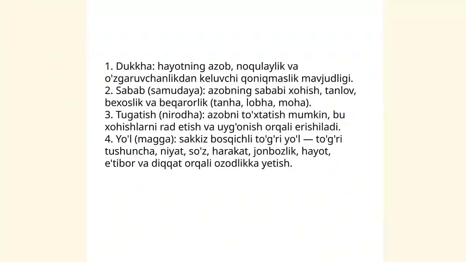 Buddizm dini haqida 4