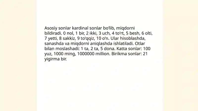 Son soʻz turkumi 4