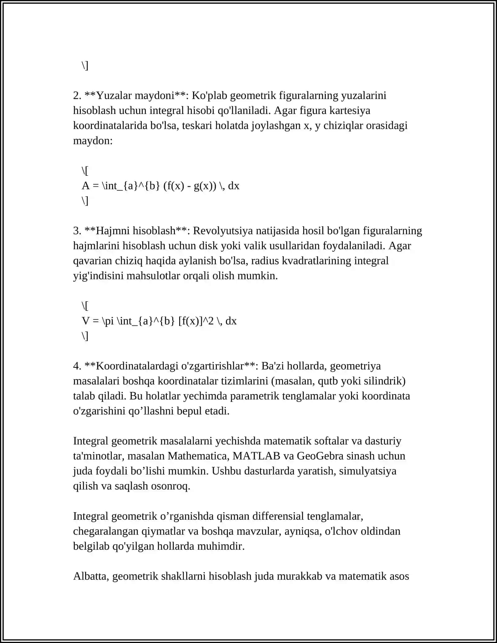 ANIQ INTERIGALNING GIOMETRIK TATBIQLARI 4