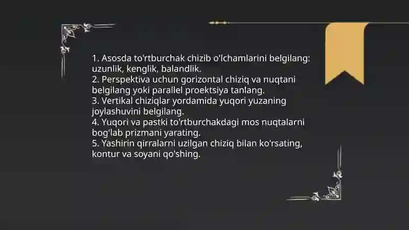 Kub chizish asoslari 4
