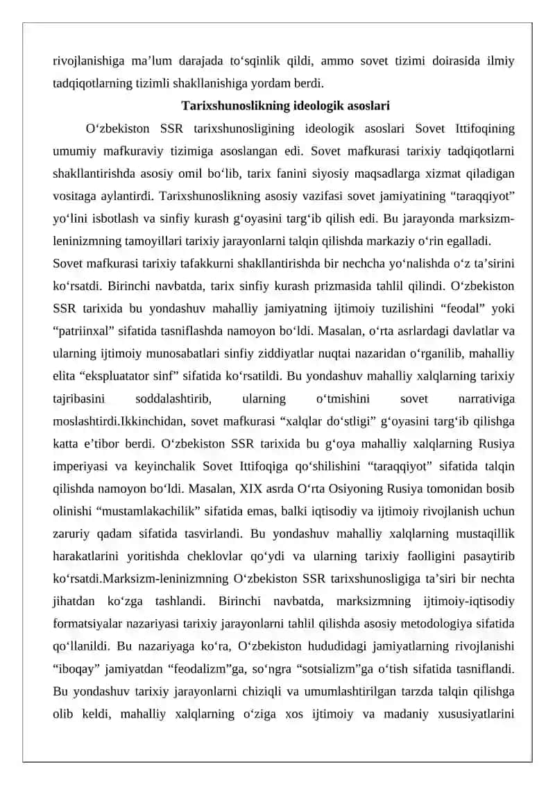 O‘zbekiston SSR tarixi tarixshunosligi masalalari 4