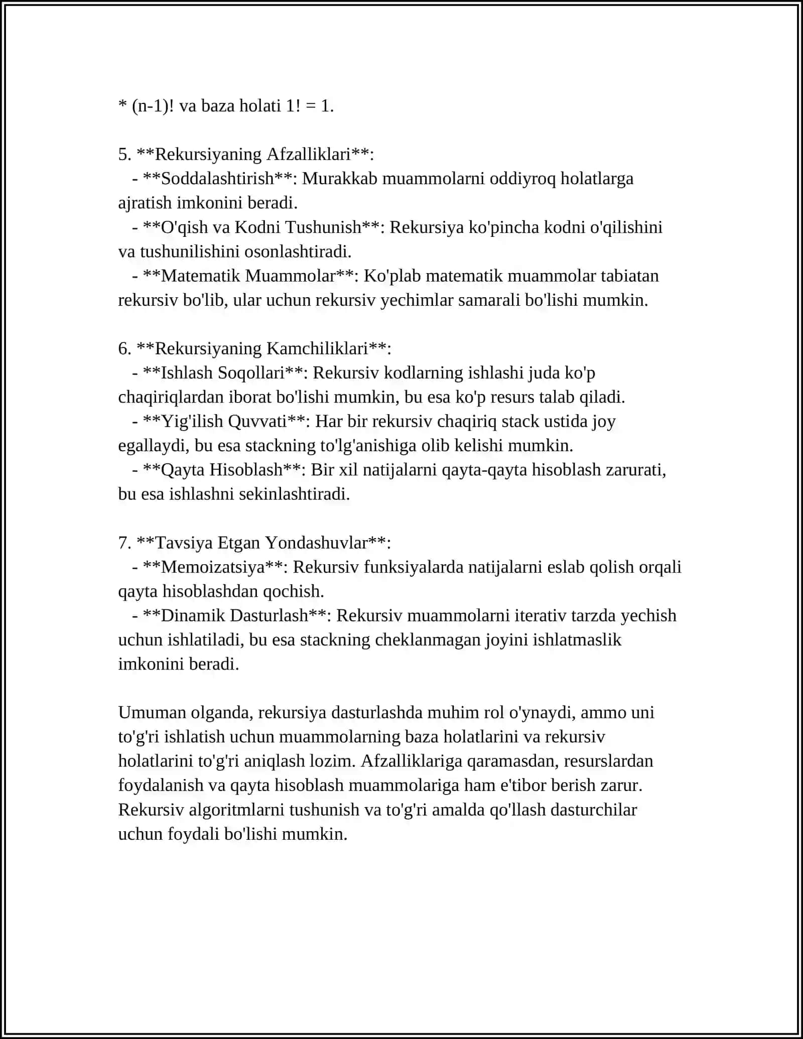 REKURSIYA 4
