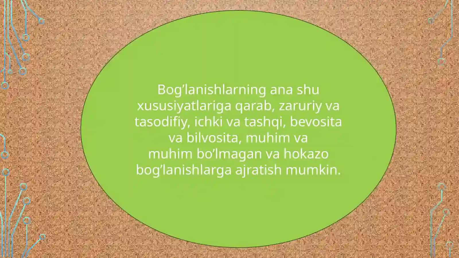 Miqdorlar orasidagi bog'lanish turlari va ularga oid misollar 4