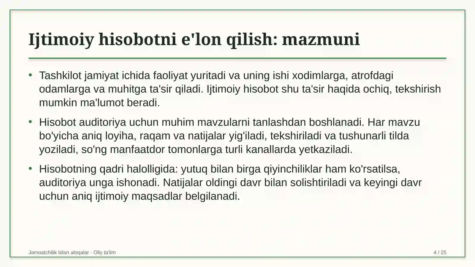Internet-provayderlarda ijtimoiy hisobotni e'lon qilish 4