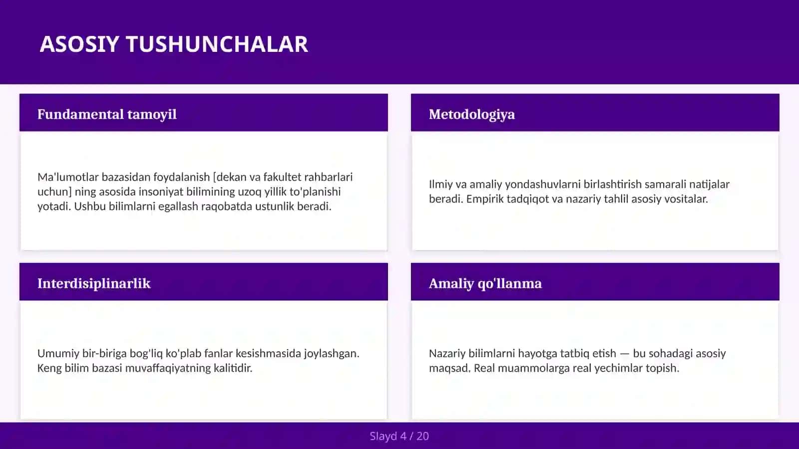 Ma'lumotlar bazasidan foydalanish [dekan va fakultet rahbarlari uchun] 4