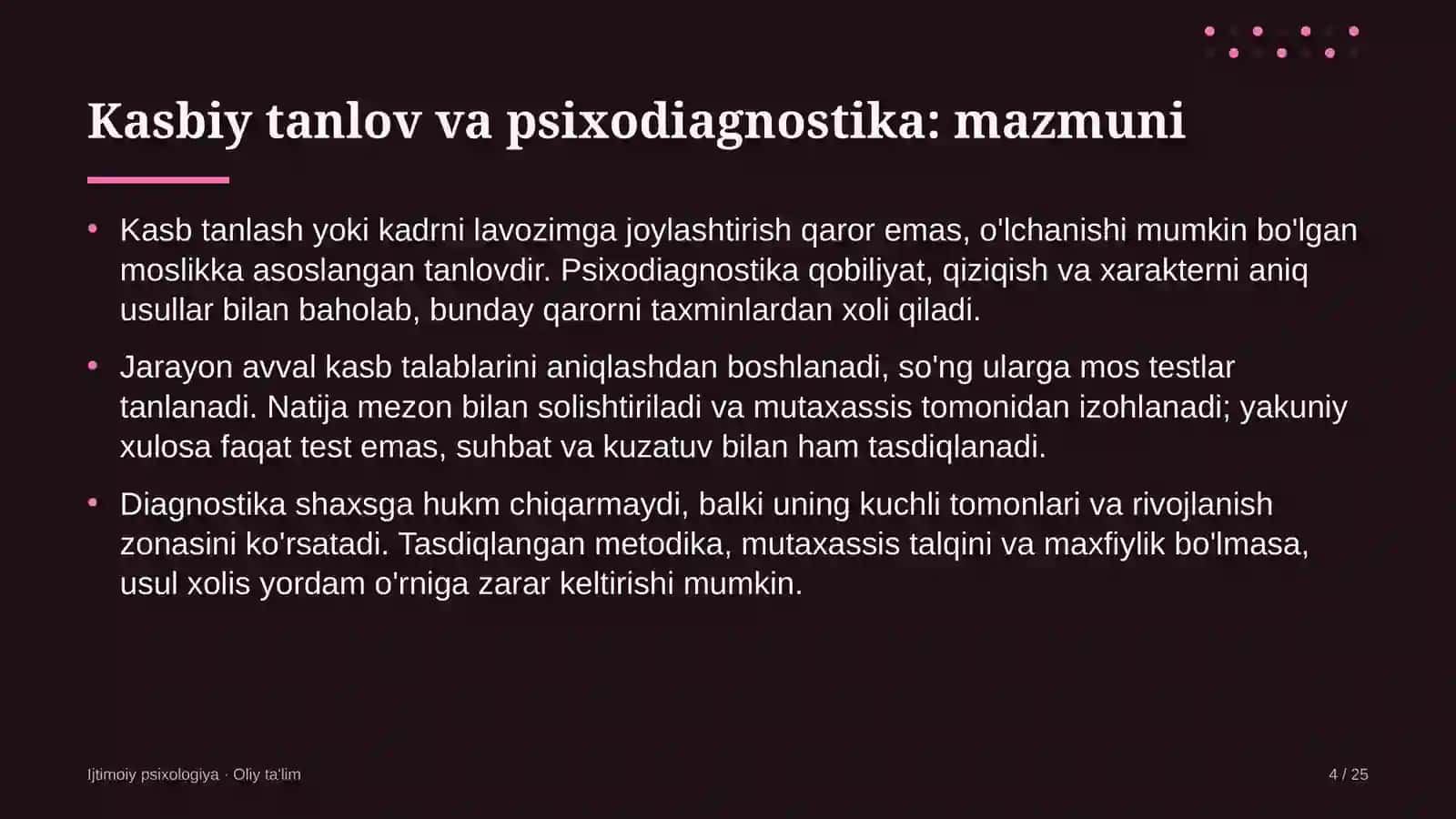 Ilmiy jurnallarda kasbiy tanlov va psixodiagnostika 4