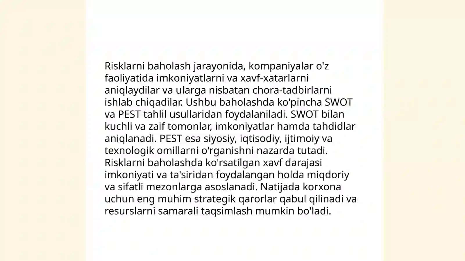 Risklarni aniqlash 4