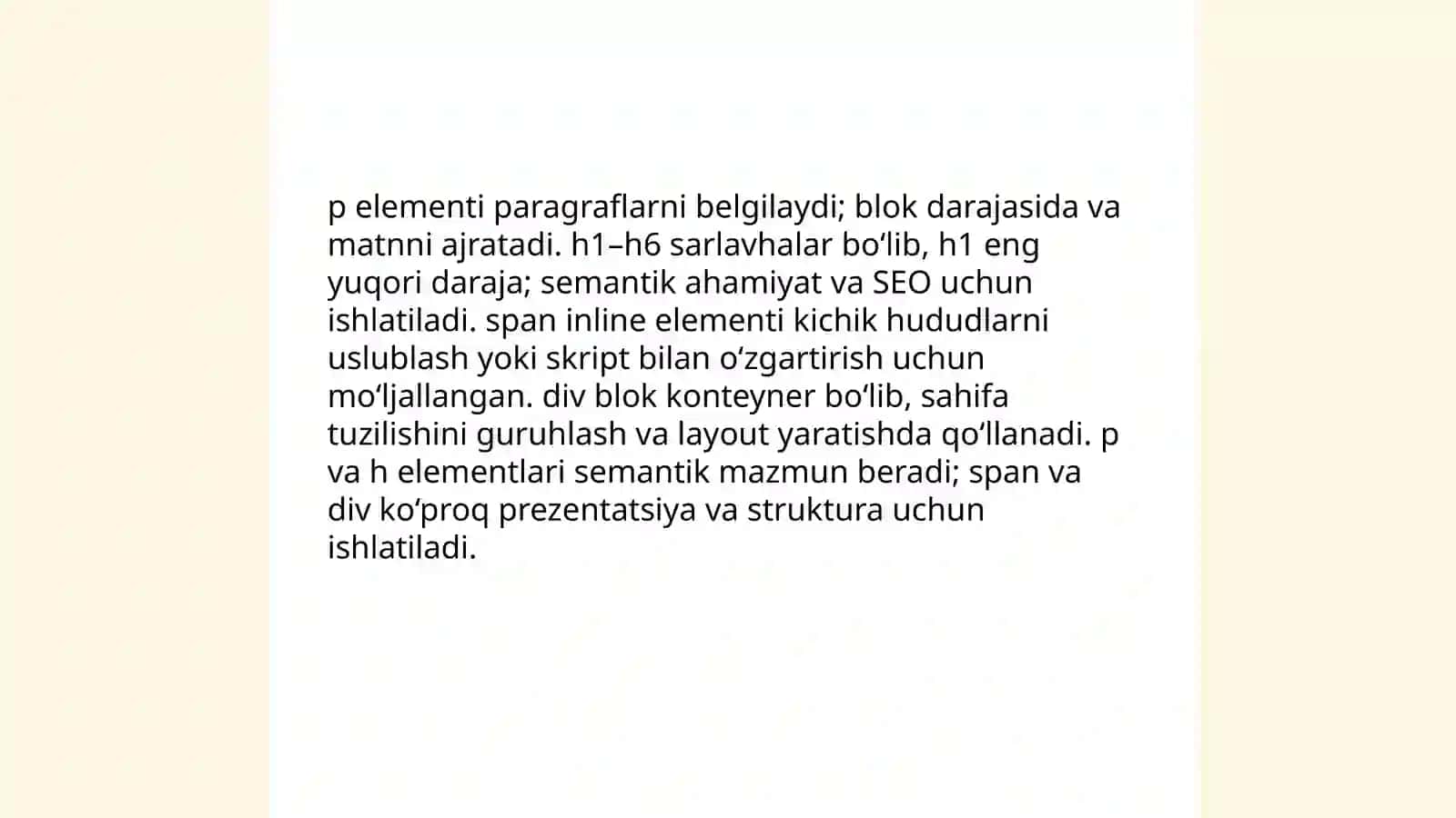 Veb-sahifa HTML asoslari 4
