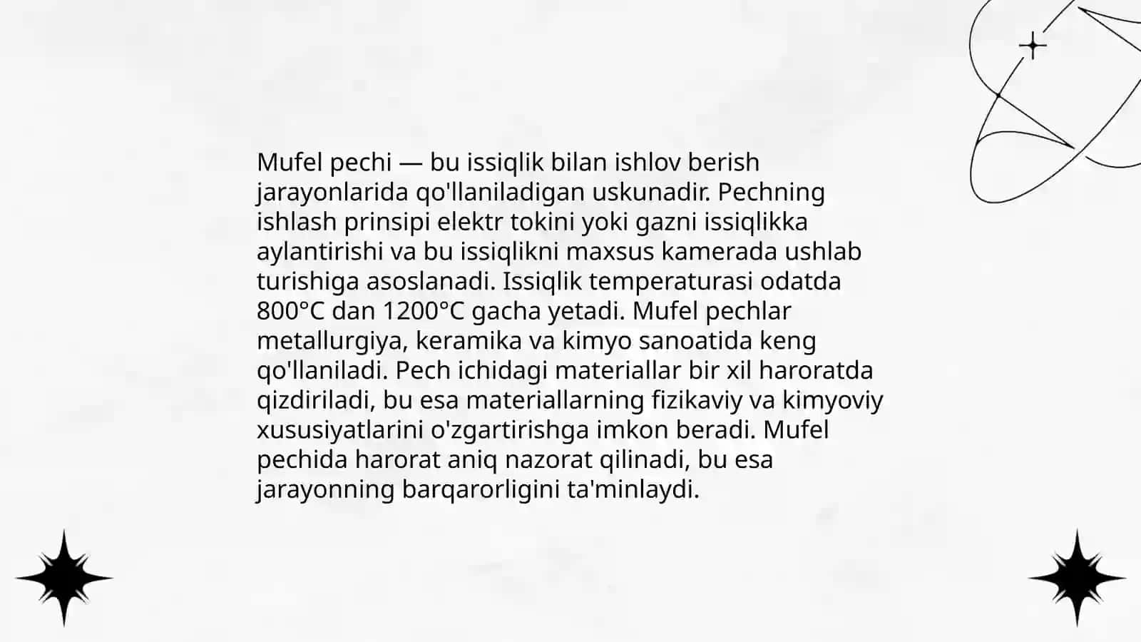 Mufel pechini qanday ishlashi haqida 4