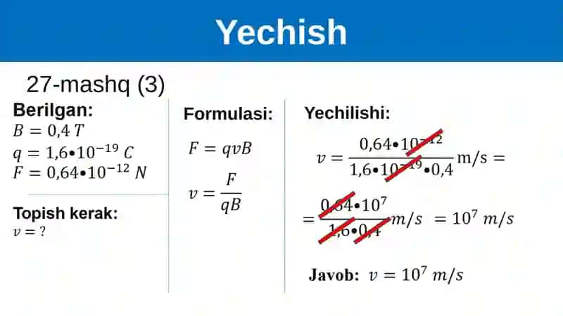 MASALALAR YECHISH 4