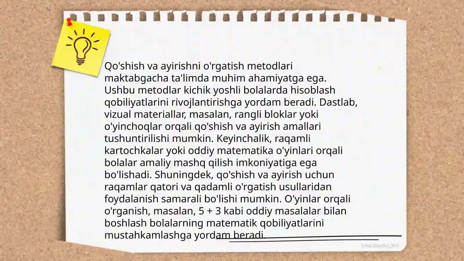Boshlang'ich sinflarda arifmetik amallarni o'rgatish metodikasi 4