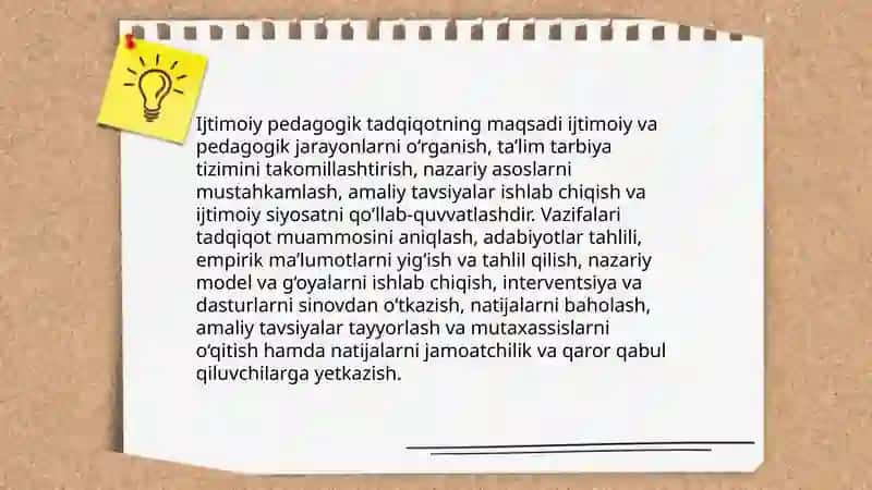 Ijtimoiy pedagogik tadqiqotning mohiyati 4