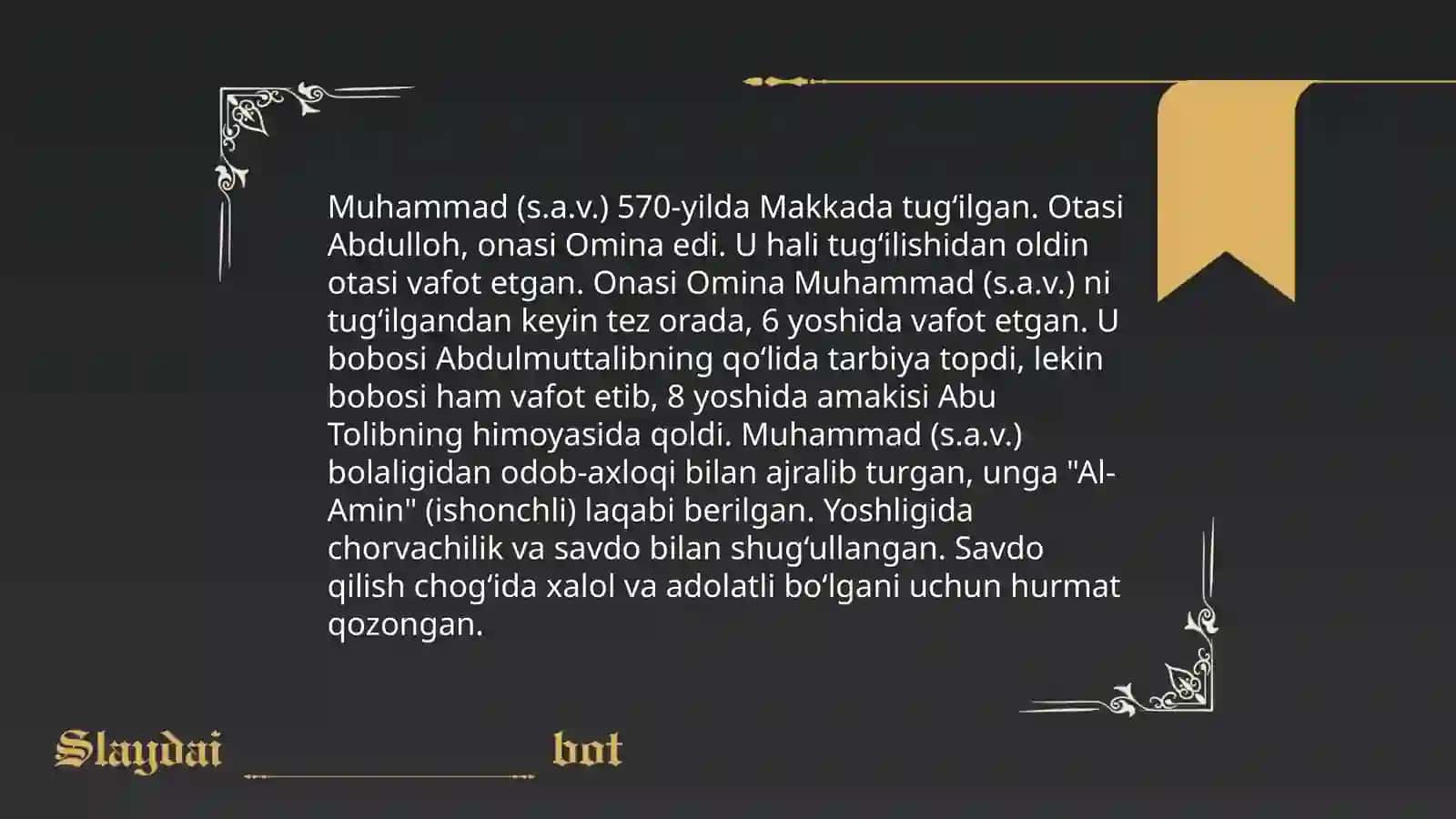 Islom dinining paydo bo'lishi 4