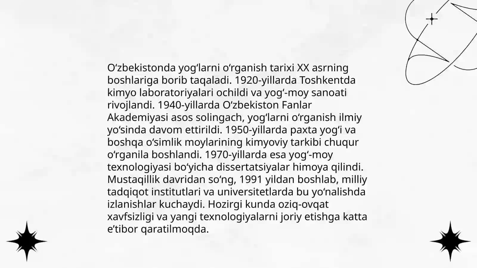 O'zbek olimlarining yog' ilmi tarixidagi roli 4