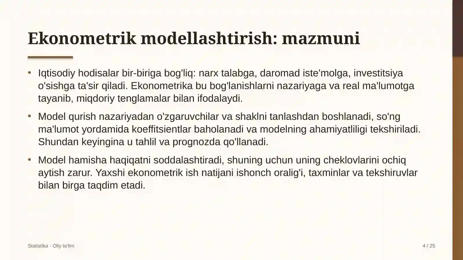 Xususiy maktablarda ekonometrik modellashtirish 4